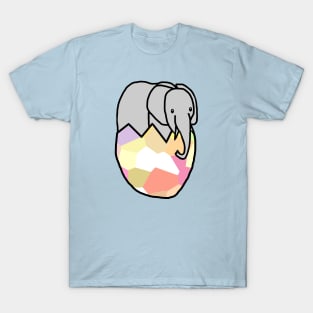 Baby Elephant Hatching from Easter Egg T-Shirt